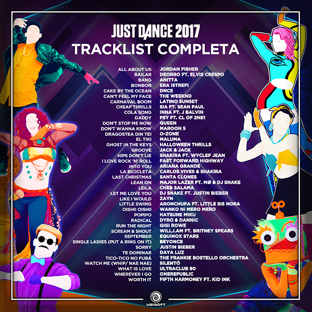 Just Dance 2017 divulga lista completa de músicas. Alô, Anitta